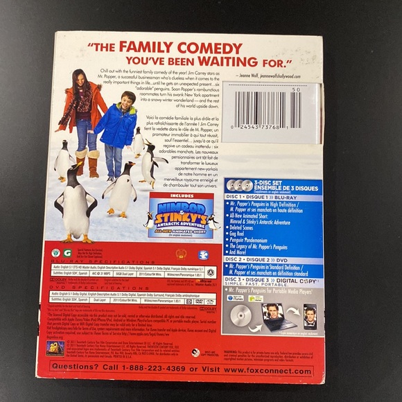 Mr. Poppers Penguins - Blu-ray & DVD Combo Set - Picture 2 of 7